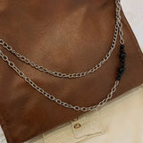 Stylish Retro Shoulder Bag Chain Women Soft Leather Hobo Handbag