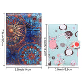 Retro Starry Sky Flowers Passport Cover PU Leather Waterproof Travel Holder