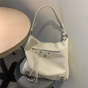 Vintage Willow Nail Pleated Shoulder Crossbody Bag Y2K