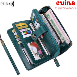 Retro Women Clutch Wallet Female Long Zipper Purse