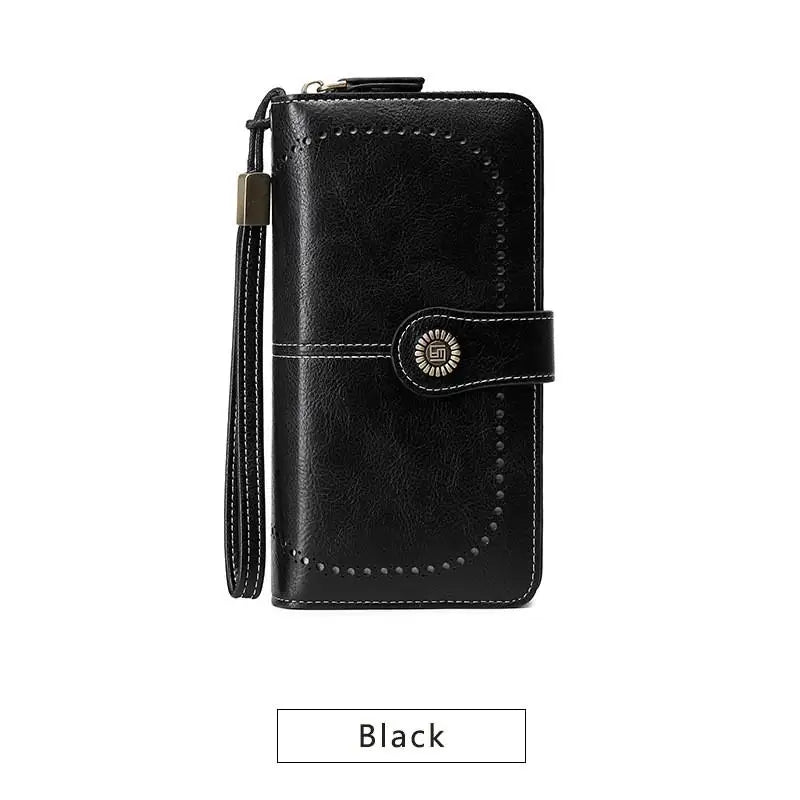 Retro Women Clutch Wallet Female Long Zipper Purse