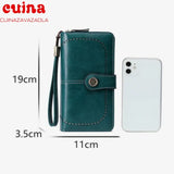 Retro Women Clutch Wallet Female Long Zipper Purse