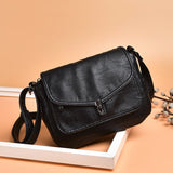 Vintage Leather Shoulder Bag for Women High Ladies Messenger Crossbody Bags