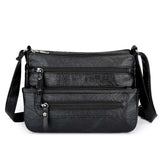 Retro Multi-pocket Shoulder Bag Soft Leather Mother Messenger Bag