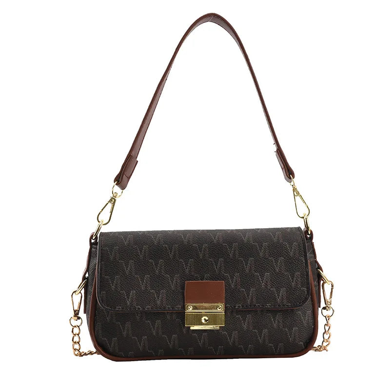 Retro Women Shoulder Bags Letter Handbag Totes Flap Bag