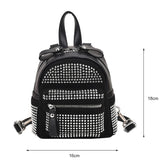 Rhinestone Backpack Women Crystal PU Small Travel Shoulder School Bags