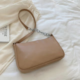 Rhinestone Crossbody Bag PU Leather Chain Clutch Shoulder Pouch