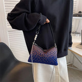 Rhinestone Crossbody Bag Gradient Clutch Wedding Purse Handbag