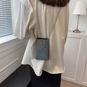 Bling Crossbody Handbag Rhinestone Chain Clutch
