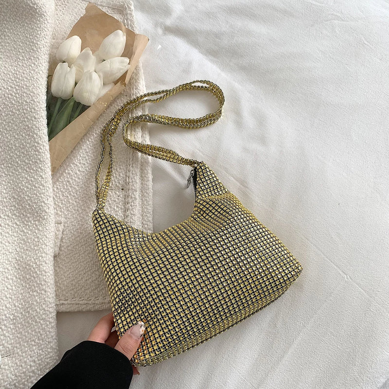 Rhinestone Evening Clutch Tote Purse for Women