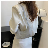Rhinestone Shoulder Bag for Women Underarm Messenger Handbags