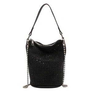 Rhinestone Shoulder Messenger Bag Diamond Bucket Totes