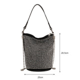 Rhinestone Shoulder Messenger Bag Diamond Bucket Totes
