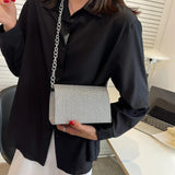 Rhinestone Shoulder Messenger Bag Chain Portable Small Square Crossbody Handbags