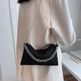 Rhinestone Chain Shoulder Bag Streetwear Glitter Diamond Portable Handbag