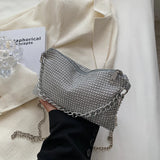 Rhinestone Chain Crossbody Bag Women's Handbag