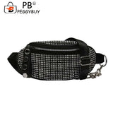 Rhinestone Waist Bag Diamond Chain Shoulder Crossbody Fanny Pack