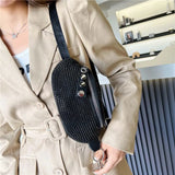 Rhinestone Waist Bag Diamond Fanny Pack Chain Waist Shoulder Crossbody Belt Bags