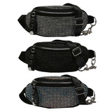 Rhinestone Waist Bag Diamond Chain Shoulder Bag for Women