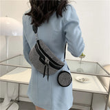 Rhinestone Waist Belt Bag Shoulder Crossbody Phone Pack