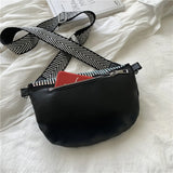 Rhinestone Waist Belt Bag Women Chest Crossbody Pack PU Bling Fanny Pack