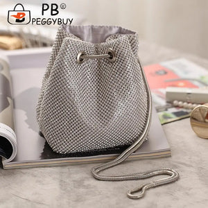Rhinestone Handbag Diamond Bucket Wedding Party Shoulder Bag