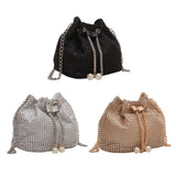 Diamond Bucket Wedding Party Shoulder Handbag for Women