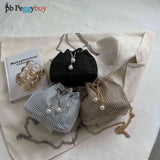 Diamond Bucket Wedding Party Shoulder Handbag for Women