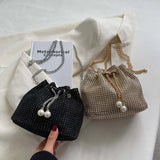 Diamond Bucket Wedding Party Shoulder Handbag for Women