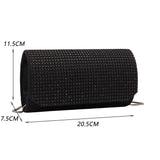 Rhinestone Shoulder Bag Chain Evening Clutch Leather Purse Fashion Decoration
