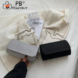 Rhinestone Shoulder Bag Chain Evening Clutch Leather Purse Fashion Decoration