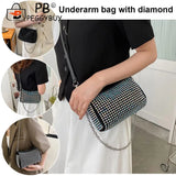 Elegant Crystal Rhinestones Evening Clutch Bag