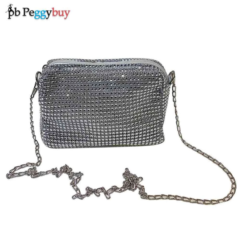 Rhinestone Evening Clutch Bag Crystal Party Wedding Purses Handbag