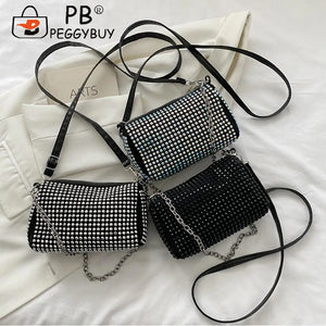 Elegant Crystal Rhinestones Evening Clutch Bag