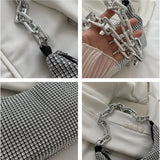 Rhinestones Evening Clutch Bag Diamonds Underarm Bag Office Lady