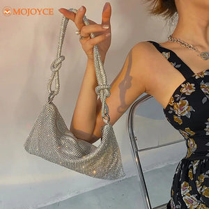 Rhinestones Evening Clutch Bag for Women Dinner Party Wedding Purses