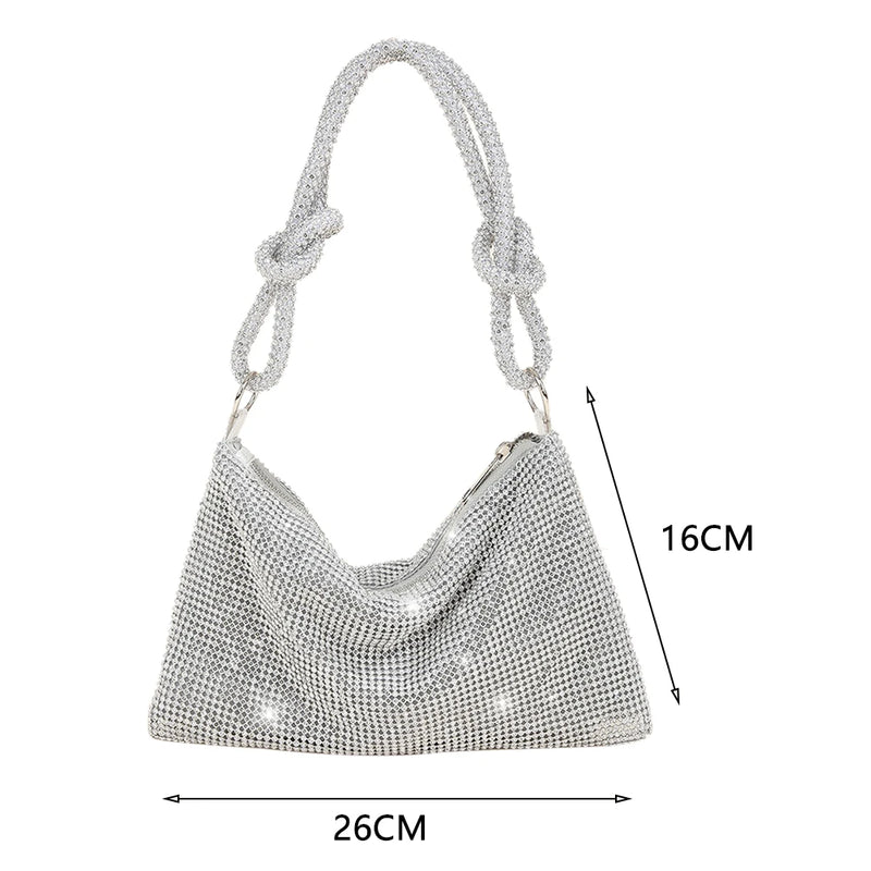 Rhinestones Evening Clutch Bag for Women Dinner Party Wedding Purses