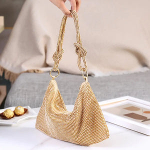 Rhinestones Evening Clutch Bag for Women, Elegant Wedding Purse
