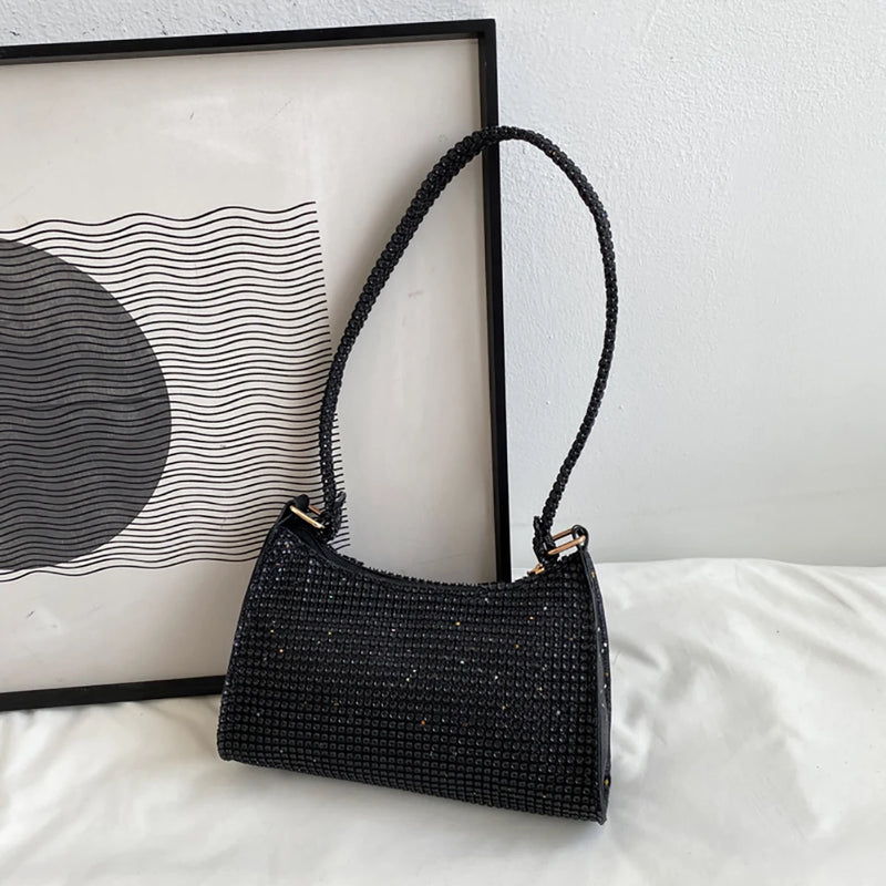 Crystal Rhinestones Shoulder Bag Evening Clutch Handbag