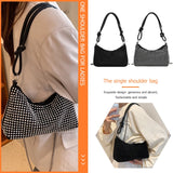 Rhinestone Underarm Bag Sparkling Chain Crossbody