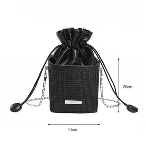Rhinestones Shoulder Bag Diamond Drawstring Handbag