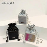 Rhinestones Shoulder Bag Diamond Drawstring Handbag