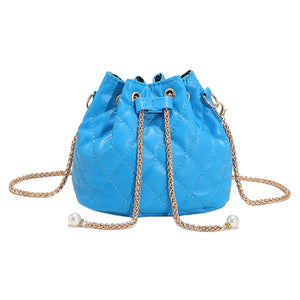 Rhombic Crossbody Bucket Bag Chain Shoulder Handbags