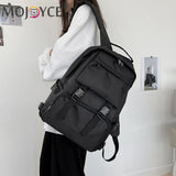 Rhombus Nylon Backpack for Student School Travel