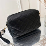 Rhombus Women's Bag PU Leather Shoulder Bag Female Versatile Zipper Crossbody Ba