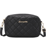 Rhombus Women's Bag PU Leather Shoulder Bag Female Versatile Zipper Crossbody Ba