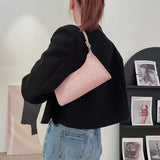 Rhombus Women's PU Leather Shoulder Bag with Zipper