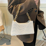 Rhombus Women's Shoulder Bag Solid Zipper Handbags