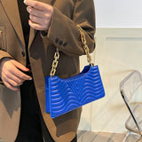 Rhombus Women's Leather Shoulder Bag Zipper Handbag