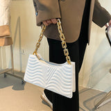 Rhombus Women's Leather Shoulder Bag Zipper Handbag